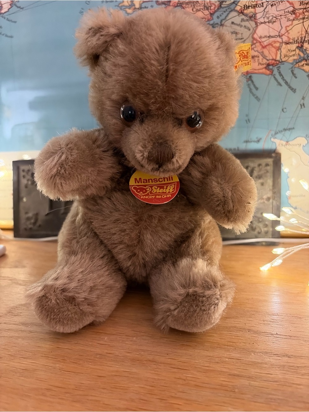 VTG 1980s Steiff Manschli Teddy Bear 0310/18 All IDs Made In Western Germany